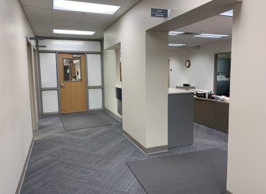 secured entry with receptionist window