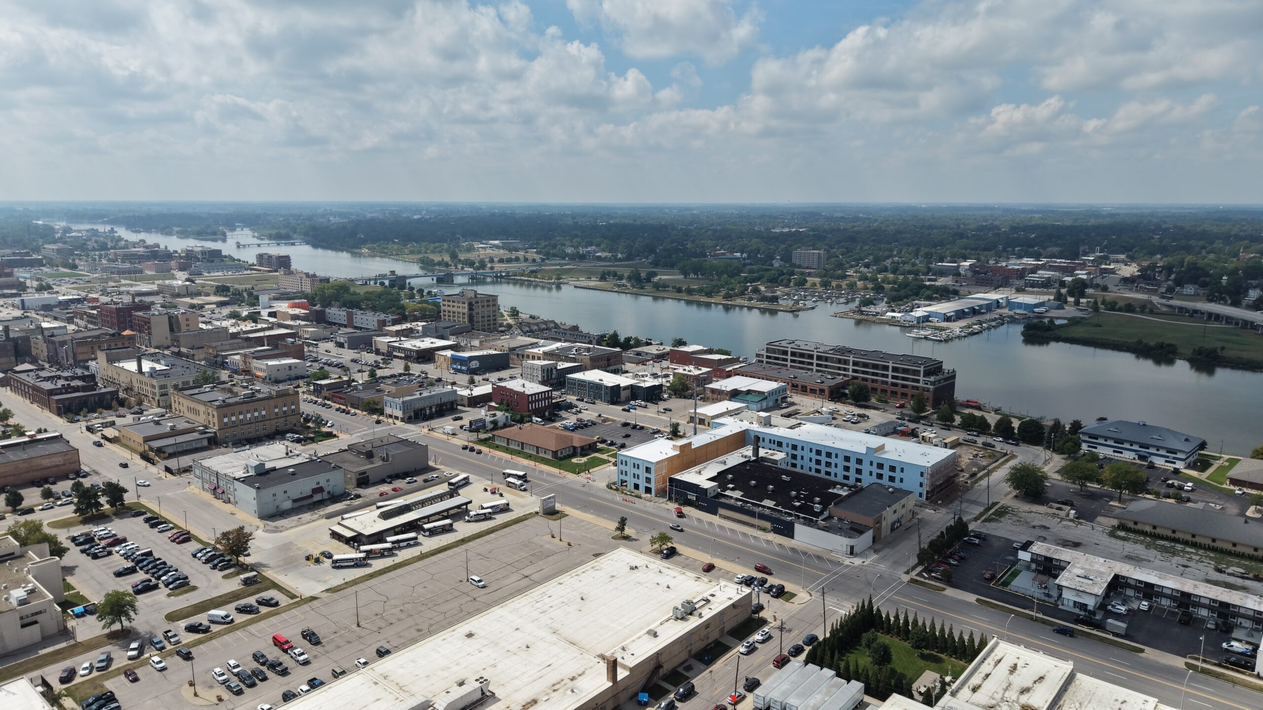 Downtown Bay City Aerial View