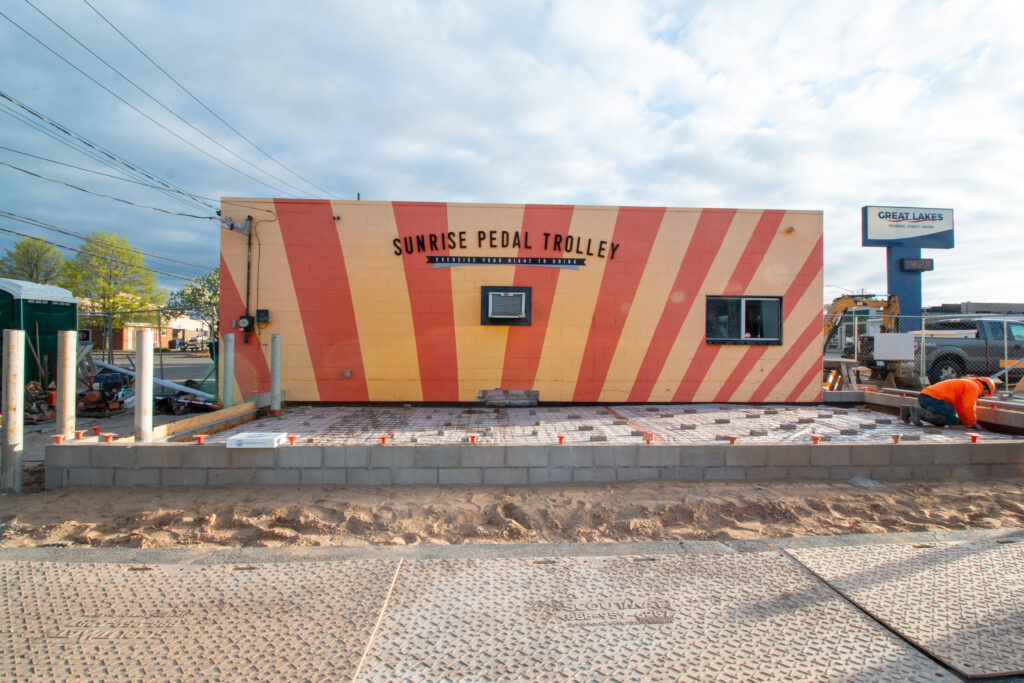 sunrise pedal trolley commercial building addition